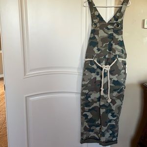 Anthropologie Camo Overalls